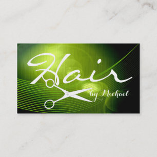 Hair Stylist Appointment - Green Abstract #15 Card