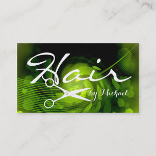 Hair Stylist Appointment - Green Abstract #18 Card