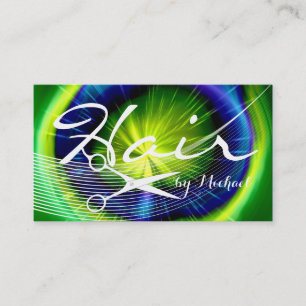 Hair Stylist Appointment - Green Abstract #3 Card