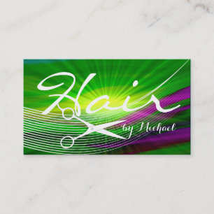 Hair Stylist Appointment - Green Abstract #5 Card
