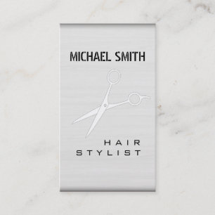 Hair Stylist Appointment Modern White Wood Card