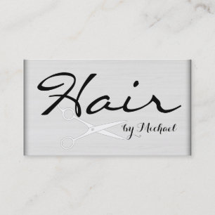Hair Stylist Appointment Modern White Wood Grain Card