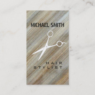 Hair Stylist Appointment Modern Wood Grain #2 Card