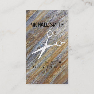 Hair Stylist Appointment Modern Wood Grain #2 Card