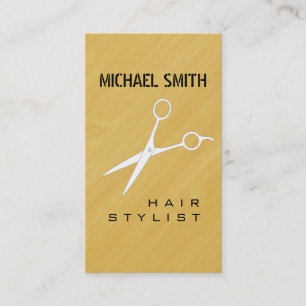 Hair Stylist Appointment Modern Wood Grain #3 Card