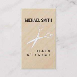 Hair Stylist Appointment Modern Wood Grain Card
