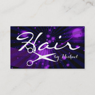 Hair Stylist Appointment - Purple Abstract #20 Card