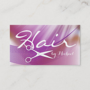 Hair Stylist Appointment - Purple Abstract #9 Card