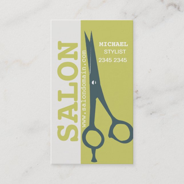 Hair Stylist Appointment Re-Booking Salon Scissors (Front)
