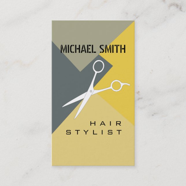 Hair Stylist Appointment Retro Colour Pattern #15 Card (Front)