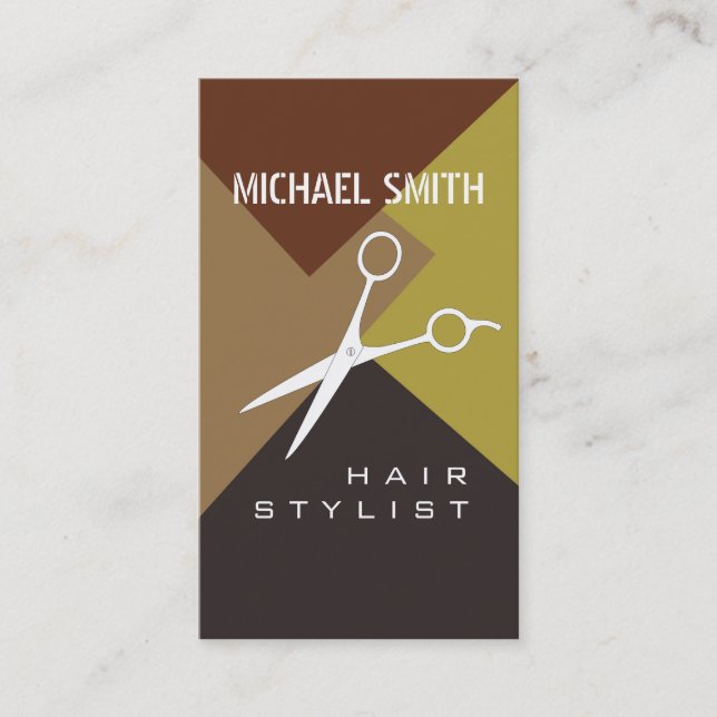 Hair Stylist Appointment Retro Colour Pattern #16 Card (Front)