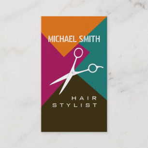 Hair Stylist Appointment Retro Colour Pattern #8 Card