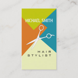 Hair Stylist Appointment Retro Colour Pattern Card