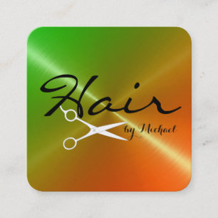 Hair Stylist Appointment Stainless Metal Look Card