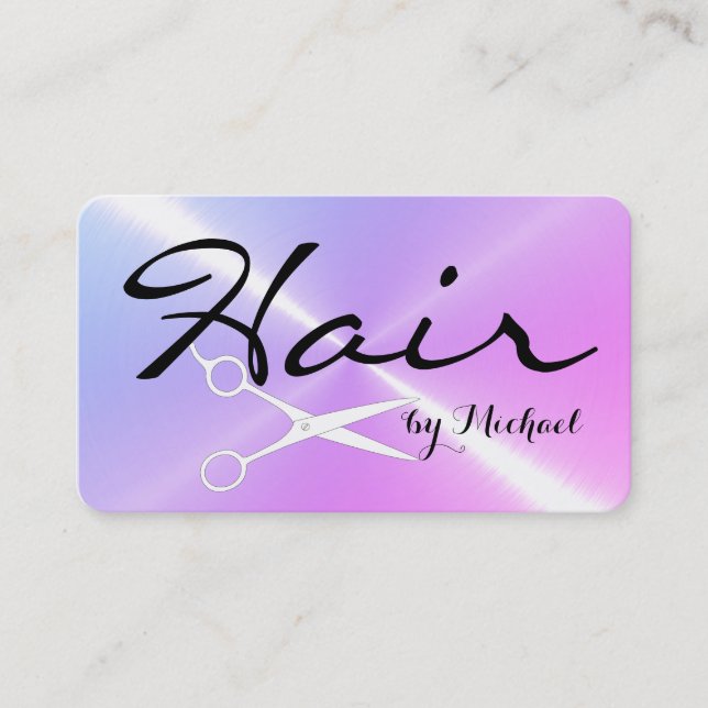 Hair Stylist Appointment Stainless Steel Metal (Front)