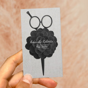 Hair Stylist Appointment Vintage Black Floral