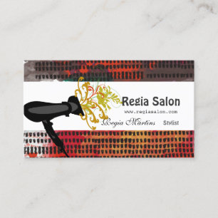 Hair Stylist Artistic Pattern Salon Appointment Card