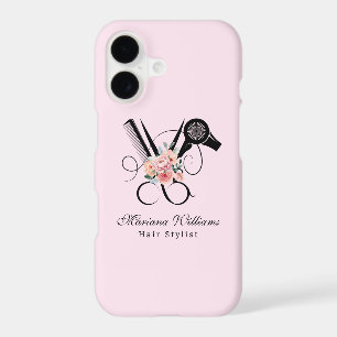 hair stylist barber floral Scissors beauty pink