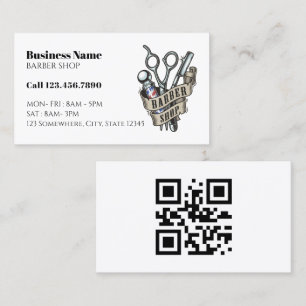 Hair Stylist Barber Pole Professional Barber Shop Business Card