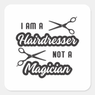 Hair Stylist Barber Scissors Hairdresser Gift Idea Square Sticker