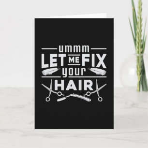 Hair Stylist Barber Scissors Hairdresser Hair Gift Card