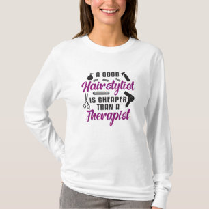 Hair Stylist Barber Scissors Therapy Gift Idea T-Shirt