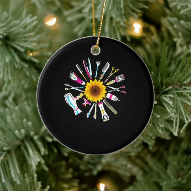 Hair Stylist Barber Tools Floral Ceramic Tree Decoration (Tree)