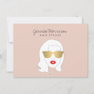 Hair Stylist Beauty Girl on Peach Gift Certificate