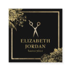 Hair Stylist Beauty Salon Black & Gold Botanical