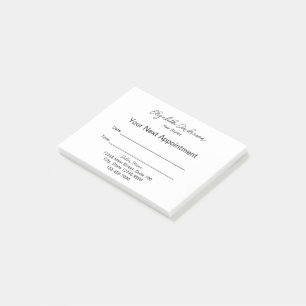Hair Stylist Black and White Your Next Appointment Post-it Notes