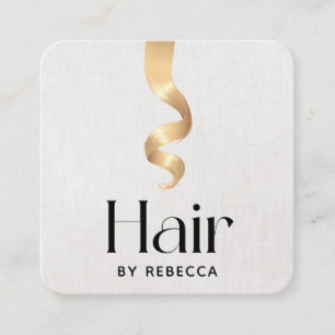 Hair Stylist Blonde Hair Square Business Card