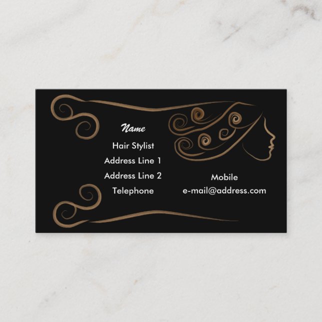 Hair Stylist Business Card (Front)