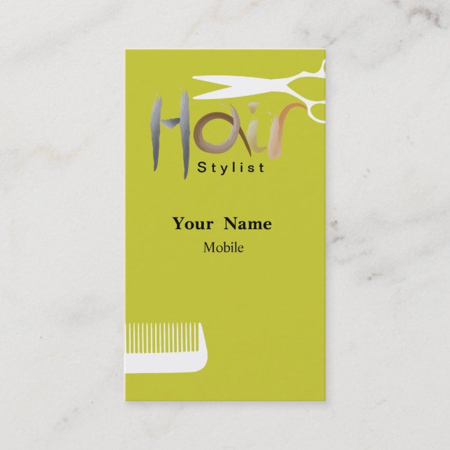 Hair Stylist Business Card (Front)