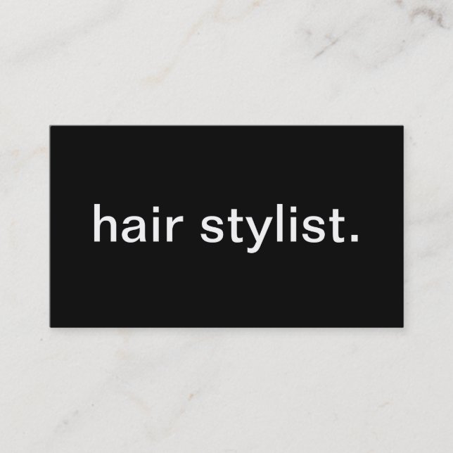 Hair Stylist Business Card (Front)