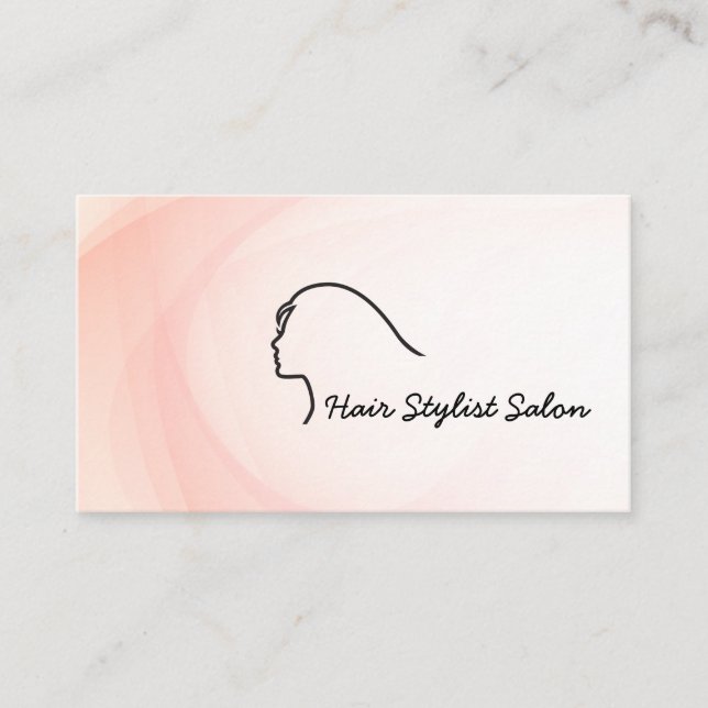 Hair Stylist Business Card, Hair Salon Minimalist Business Card (Front)