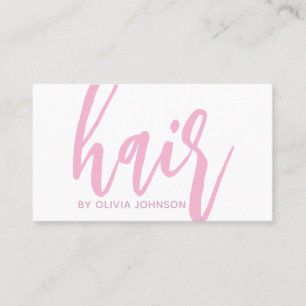 Hair Stylist Business Card l Pink Modern Minimal