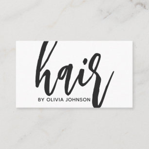 Hair Stylist Business Card l White Modern Minimal