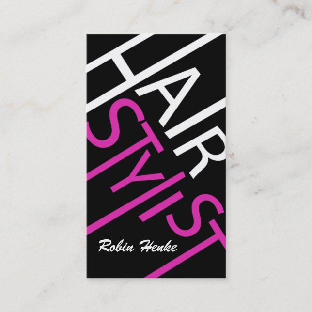 Hair Stylist Business Cards (Front)