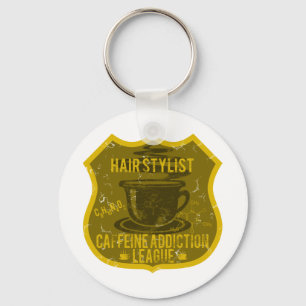 Hair Stylist Caffeine Addiction League Key Ring