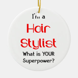 Hair stylist ceramic tree decoration