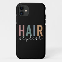 Hair Stylist Cheetah Typography Hairdresser Gift
