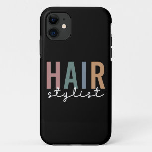 Hair Stylist Cheetah Typography Hairdresser Gift Case-Mate iPhone Case