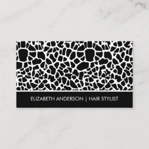 Hair Stylist Chic Pink Giraffe Animal Print Salon Business Card