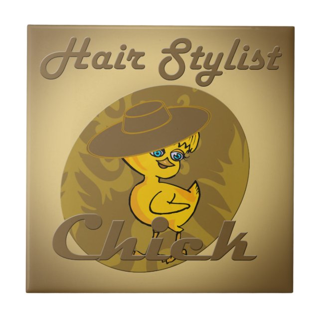 Hair Stylist Chick #6 Tile (Front)
