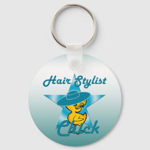 Hair Stylist Chick #7 Key Ring