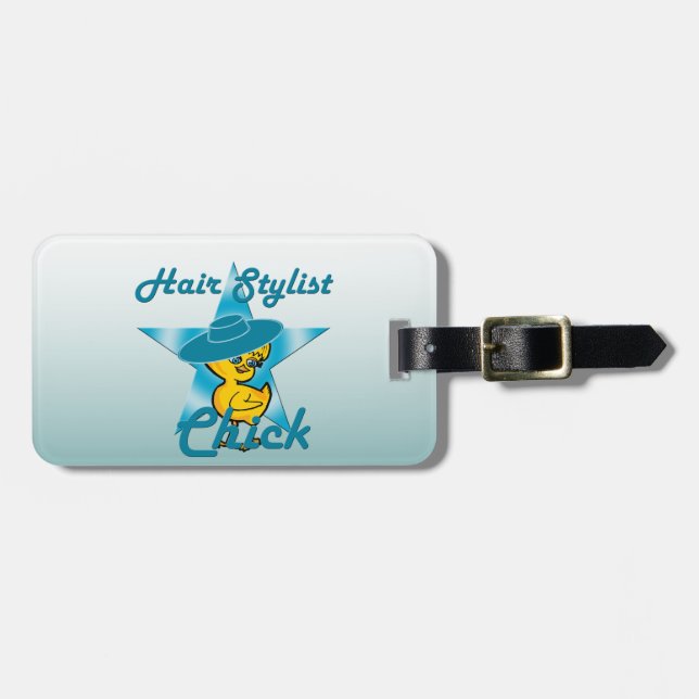 Hair Stylist Chick #7 Luggage Tag (Front Horizontal)