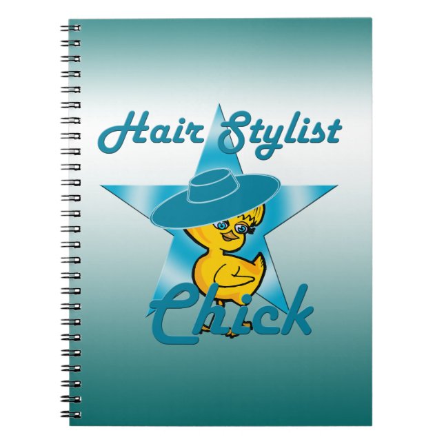 Hair Stylist Chick #7 Spiral Notebook (Front)