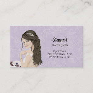 Hair stylist choose background colour business card