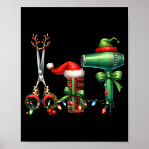 Hair Stylist Christmas Hairdresser Licensed Hairas Poster