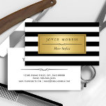 Hair Stylist - Classic Black White Stripes Business Card<br><div class="desc">Hair Stylist / Makeup Artist - Classic Black White Stripes - Stylish Business Card Template for you. This design is perfect for Hairdresser, Hair Stylist, Makeup Artist, Wedding Coordinator, Event Planner, Craft Artist , Fashion Stylist, Hair Stylist, Nail Technician, Beautician, Cosmetologist, Aesthetician, SPA Store, Salon Store, and more. All text...</div>